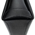 Shoulder Bag Bamboo Turnlock Top Handle Black Calfskin Leather