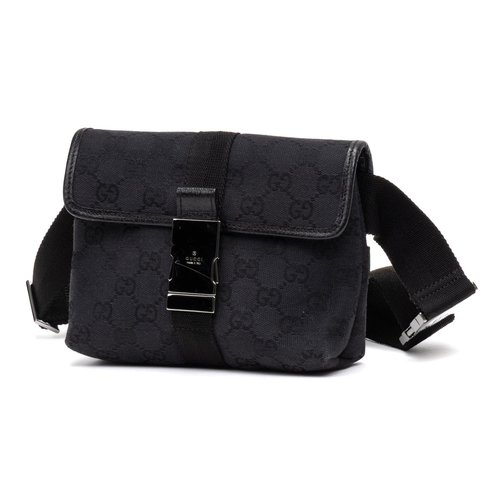 Waist Bag Mini Pushlock Waist Bag Black Monogrammed Canvas