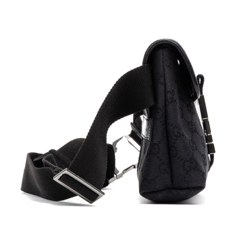 Waist Bag Mini Pushlock Waist Bag Black Monogrammed Canvas