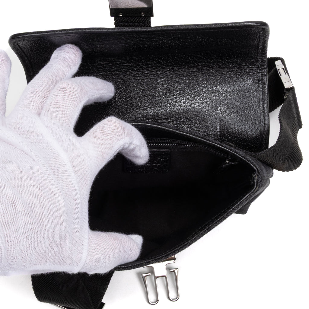 Waist Bag Mini Pushlock Waist Bag Black Monogrammed Canvas
