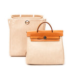 Backpack Herbag a Dos PM Beige Toile H Coated Canvas