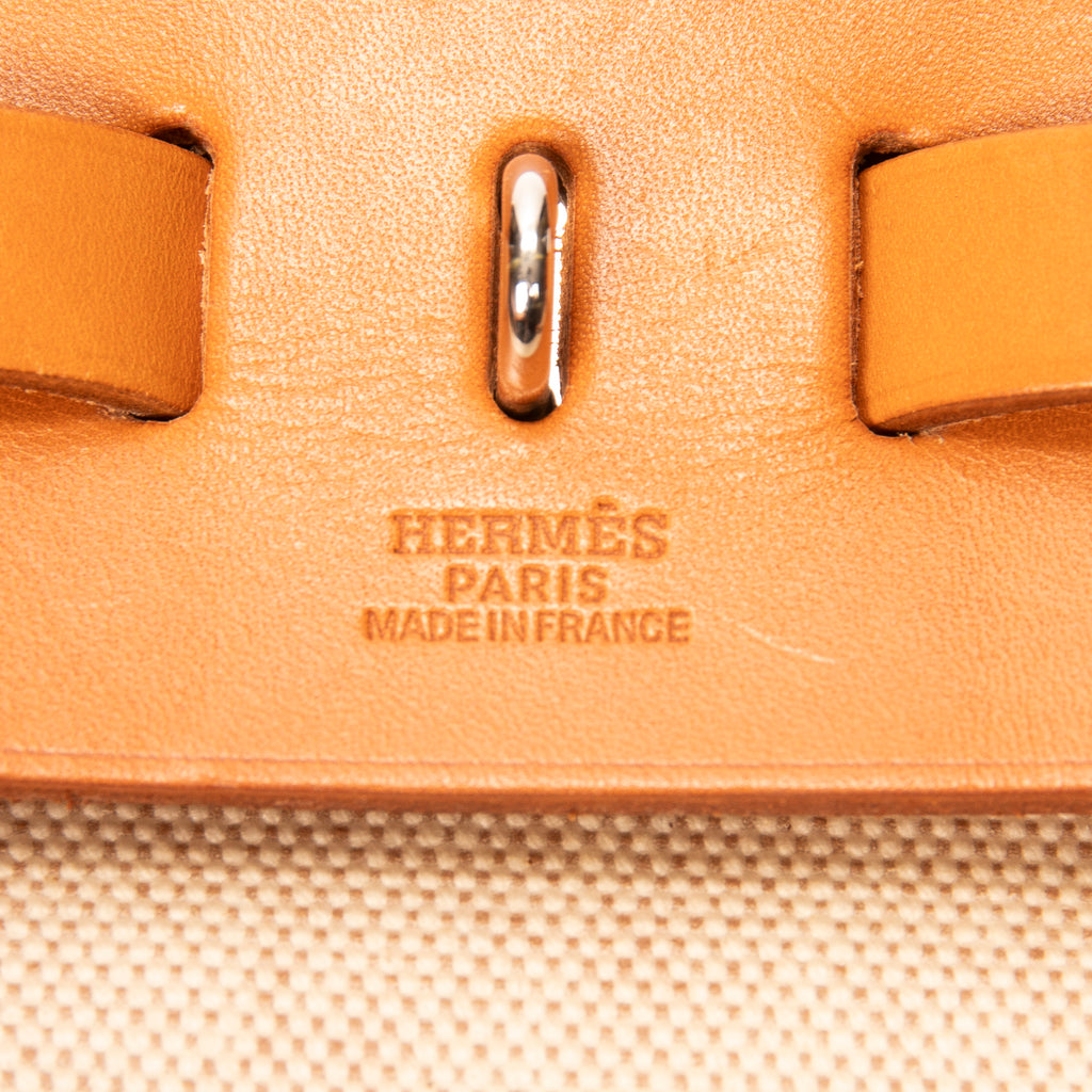 Backpack Herbag a Dos PM Beige Toile H Coated Canvas