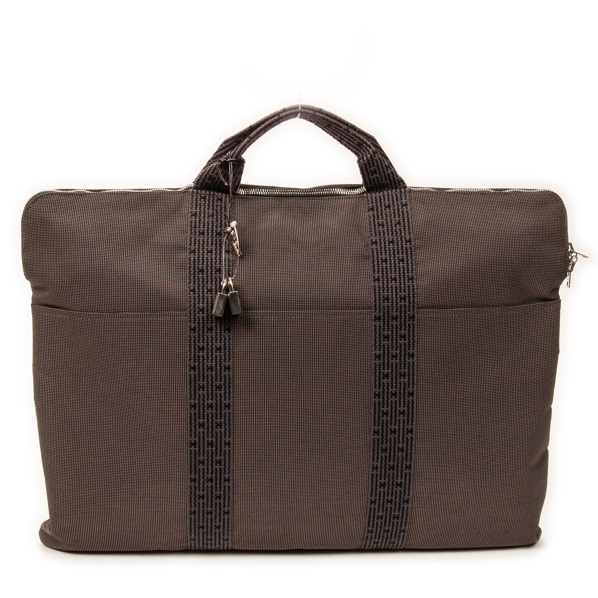 Briefcase Herline Briefcase Attache Gray Toile Canvas