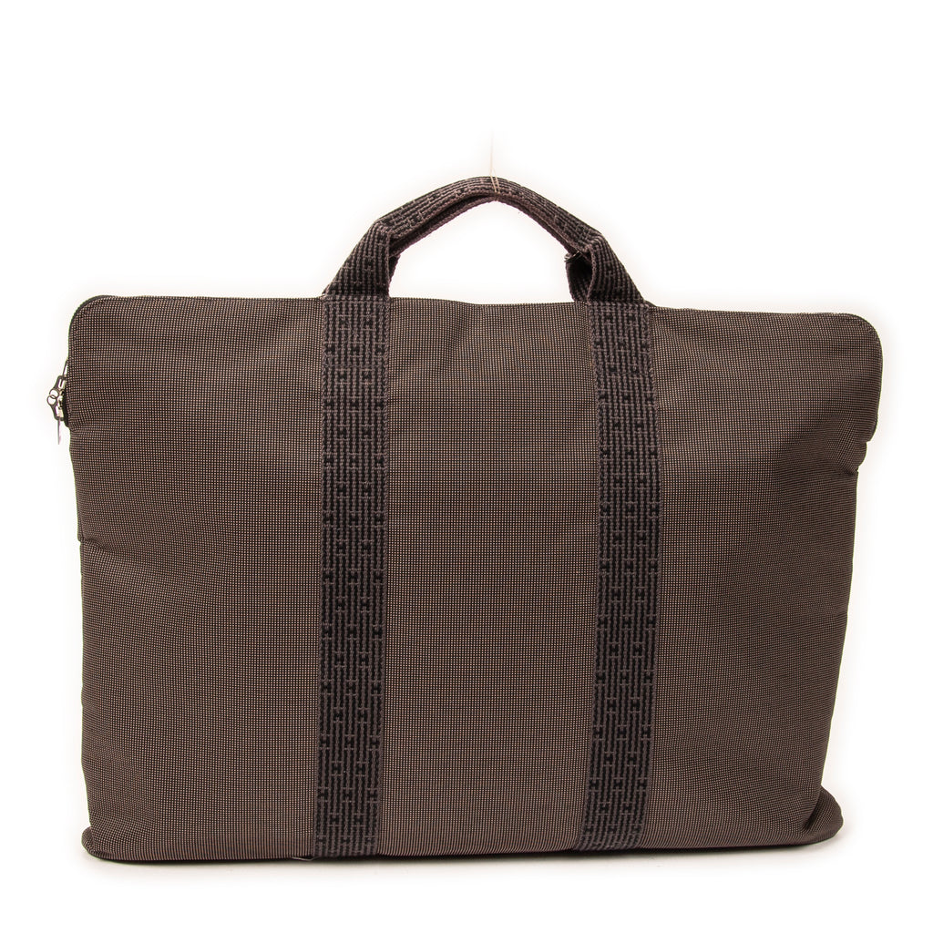 Briefcase Herline Briefcase Attache Gray Toile Canvas