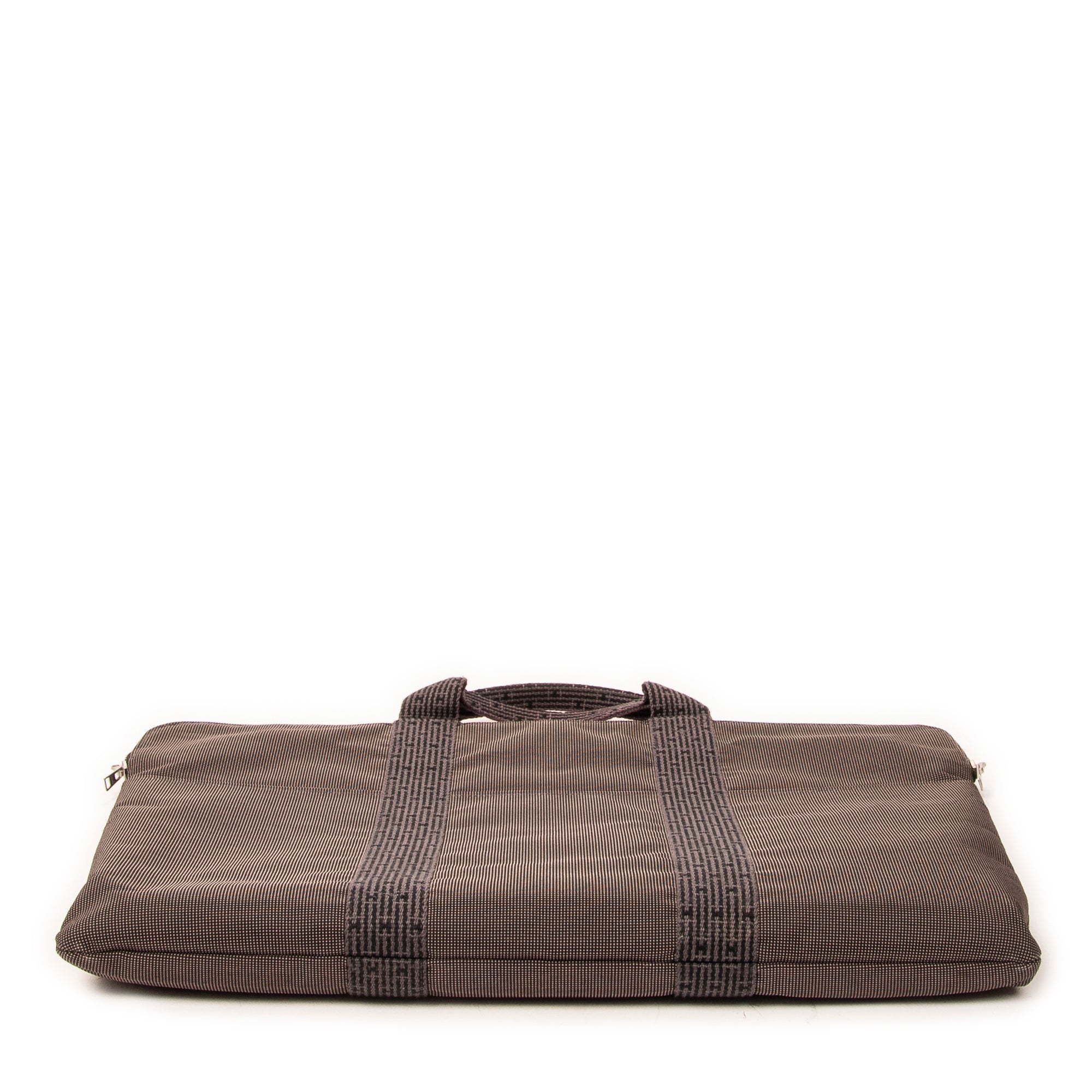 Briefcase Herline Briefcase Attache Gray Toile Canvas