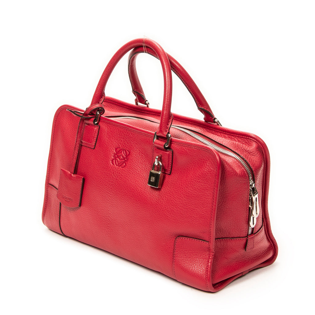 Handbag Amazona 36 Fuchsia Goatskin Leather