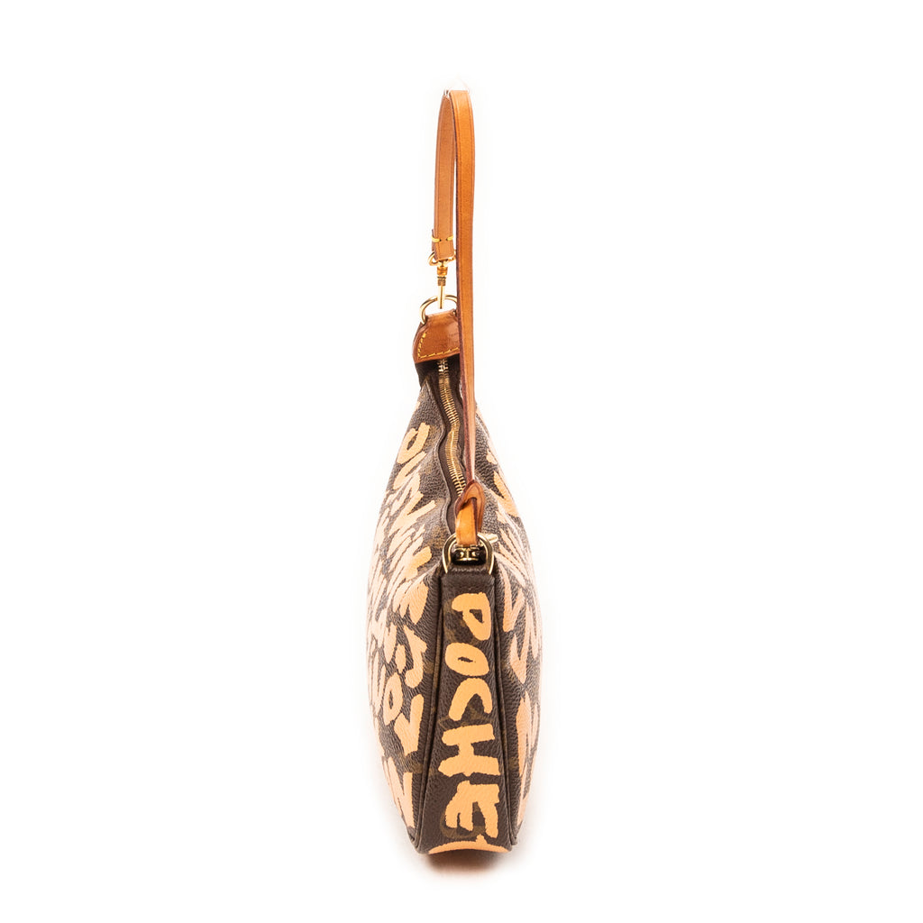 Pouch Pochette Accessoires Brown Monogram Graffiti