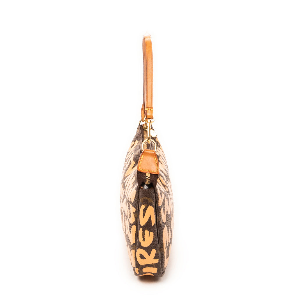 Pouch Pochette Accessoires Brown Monogram Graffiti