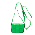 Shoulder Bag Mini Cassette Crossbody Green Maxi Intrecciato Leather