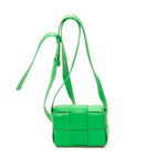 Shoulder Bag Mini Cassette Crossbody Green Maxi Intrecciato Leather