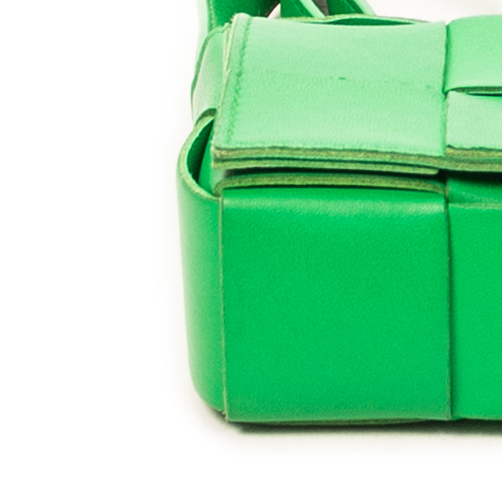 Shoulder Bag Mini Cassette Crossbody Green Maxi Intrecciato Leather