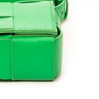Shoulder Bag Mini Cassette Crossbody Green Maxi Intrecciato Leather