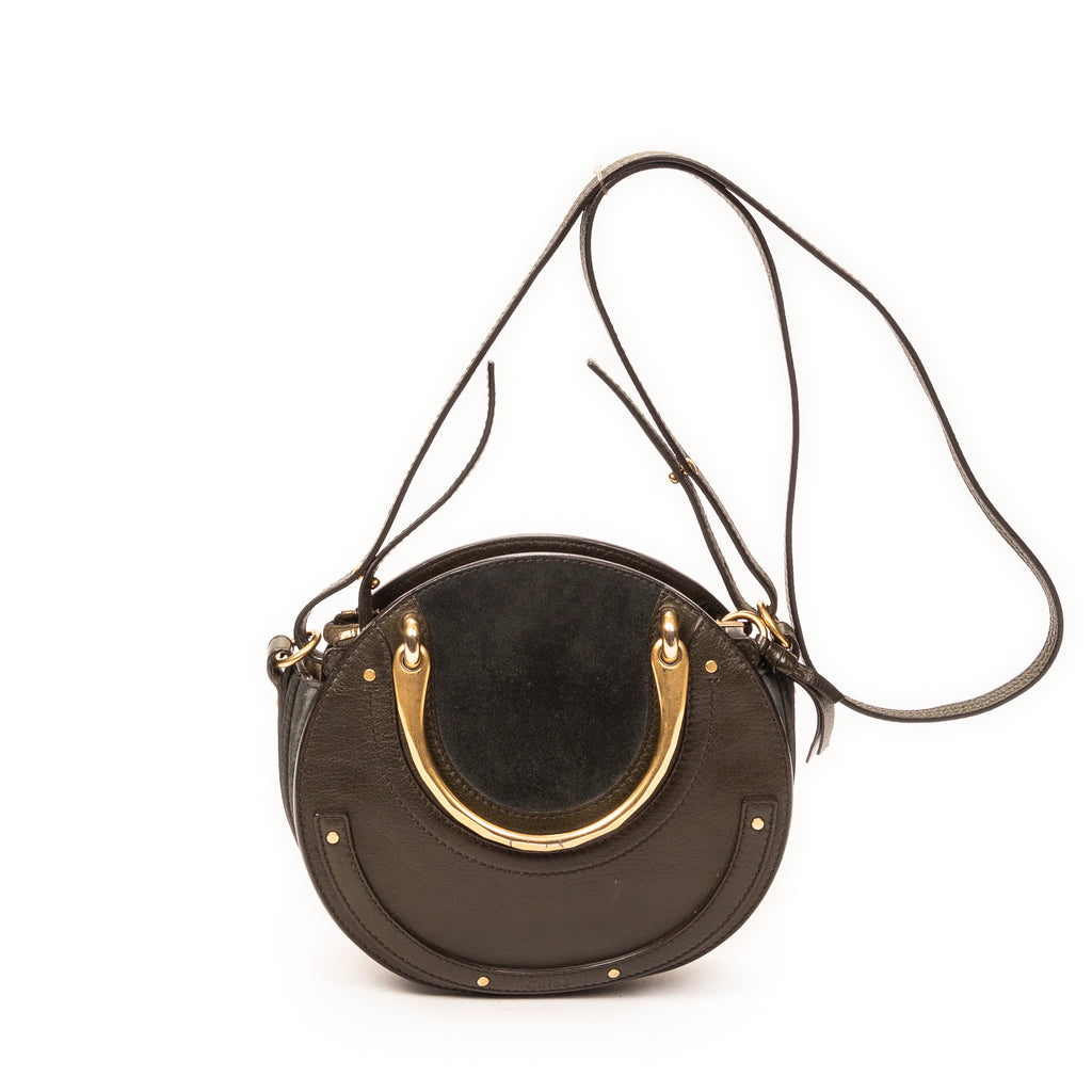 Shoulder Bag Small Pixie Crossbody Dark Green Calfskin Leather
