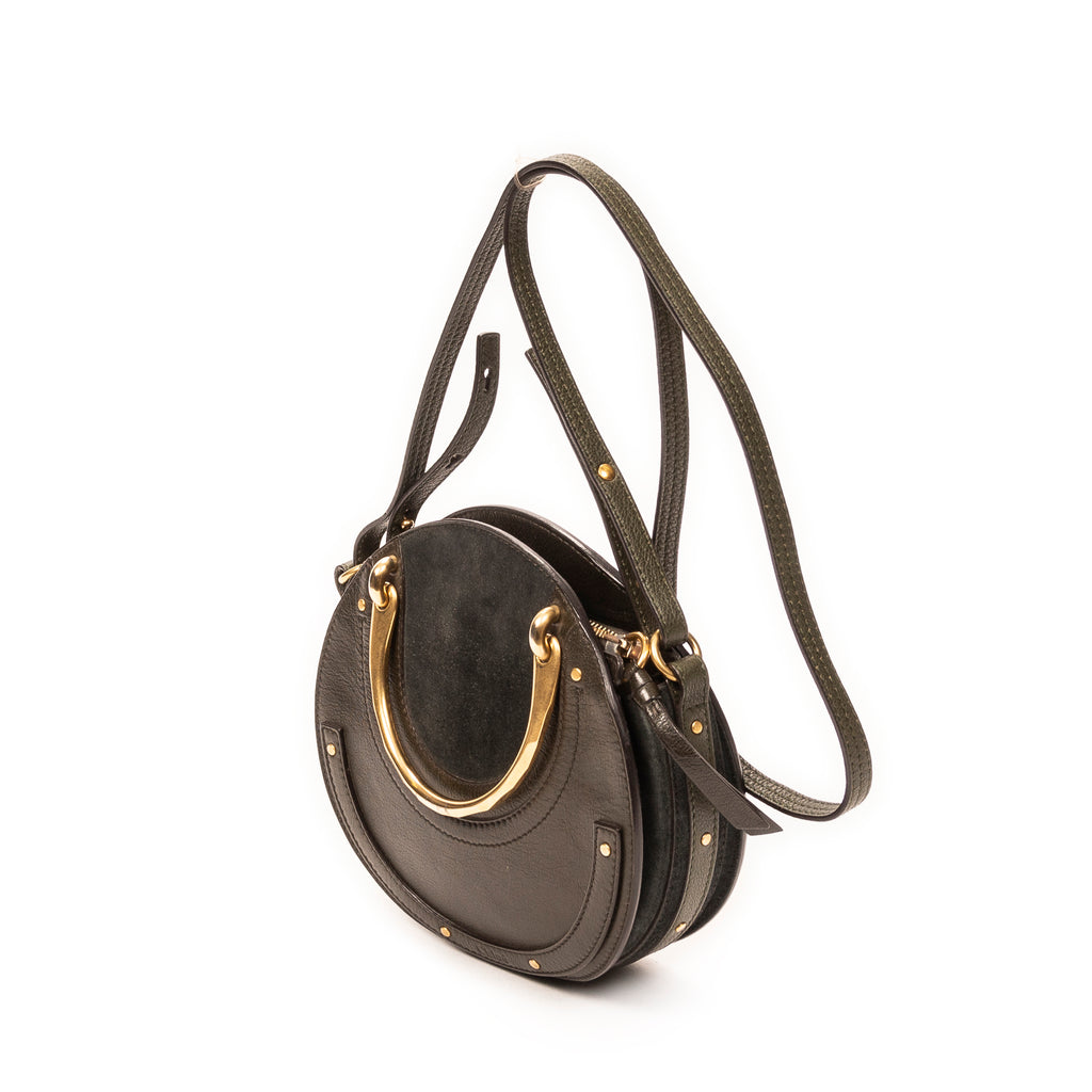 Shoulder Bag Small Pixie Crossbody Dark Green Calfskin Leather