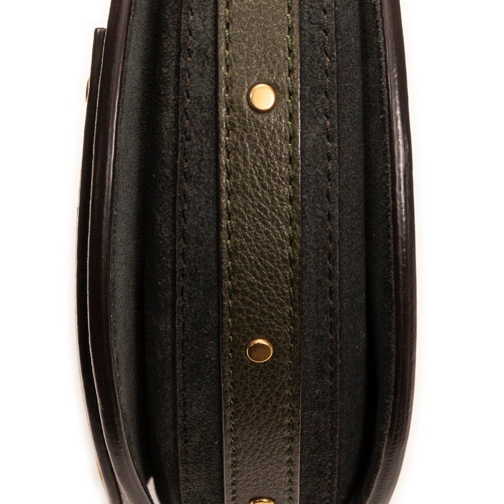 Shoulder Bag Small Pixie Crossbody Dark Green Calfskin Leather