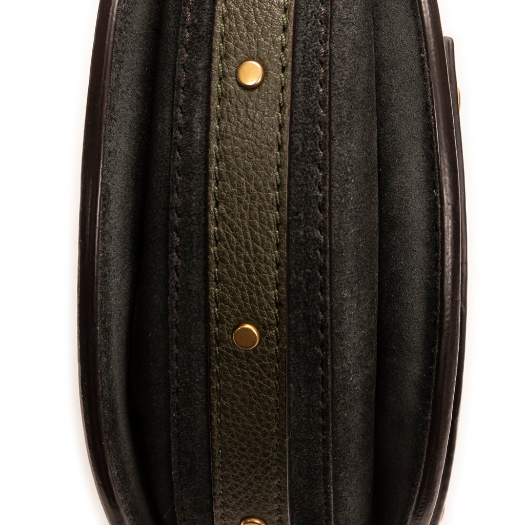 Shoulder Bag Small Pixie Crossbody Dark Green Calfskin Leather