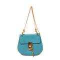 Shoulder Bag Mini Drew Blue Goatskin Leather