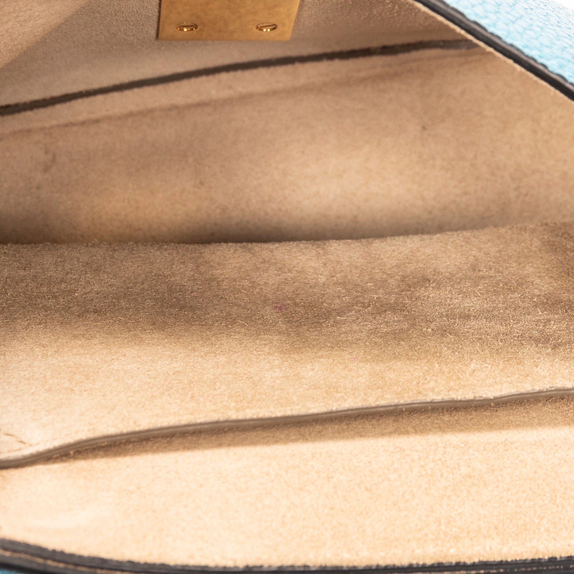Shoulder Bag Mini Drew Blue Goatskin Leather