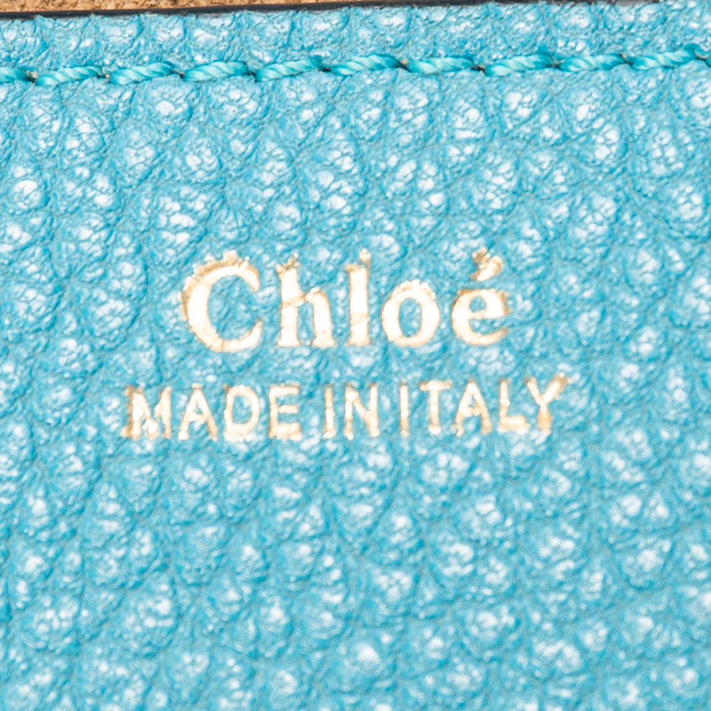 Shoulder Bag Mini Drew Blue Goatskin Leather