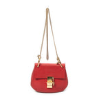 Shoulder Bag Mini Drew Red Goatskin Leather