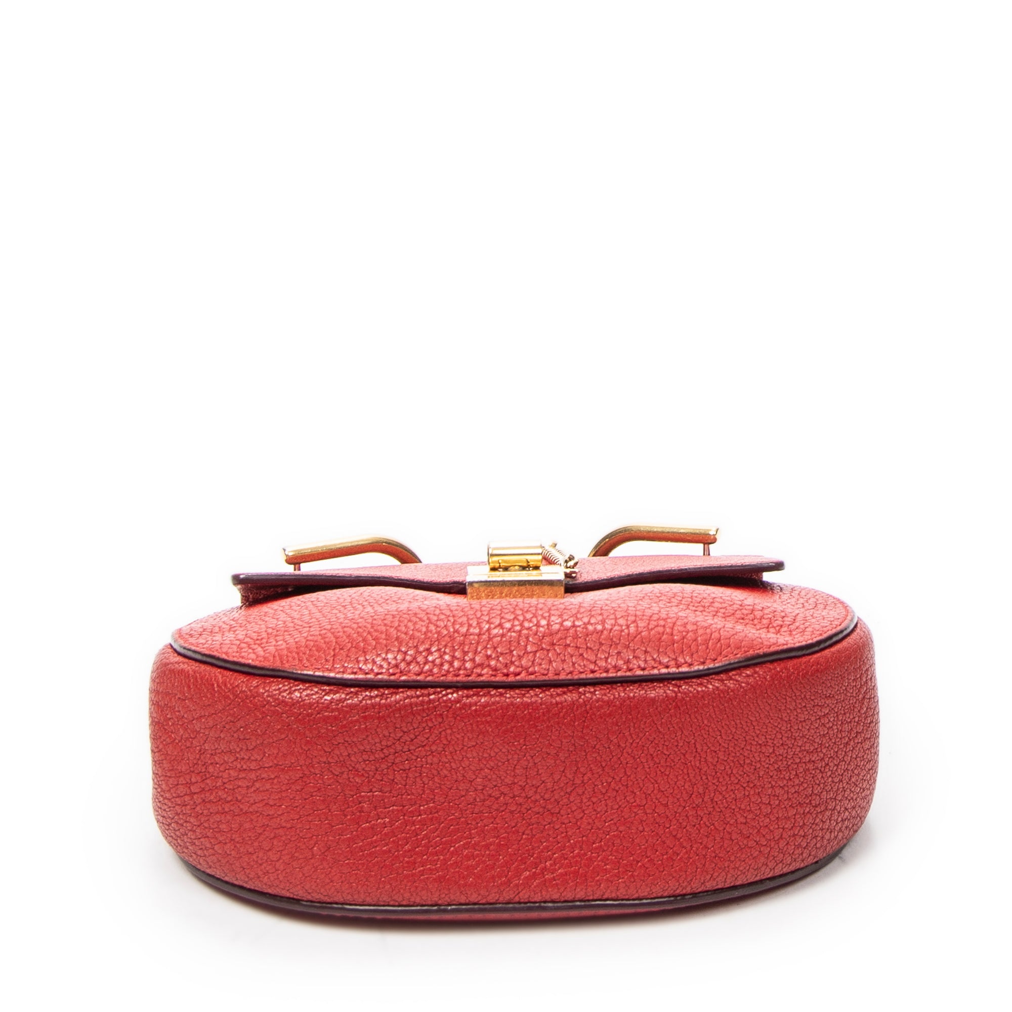 Shoulder Bag Mini Drew Red Goatskin Leather