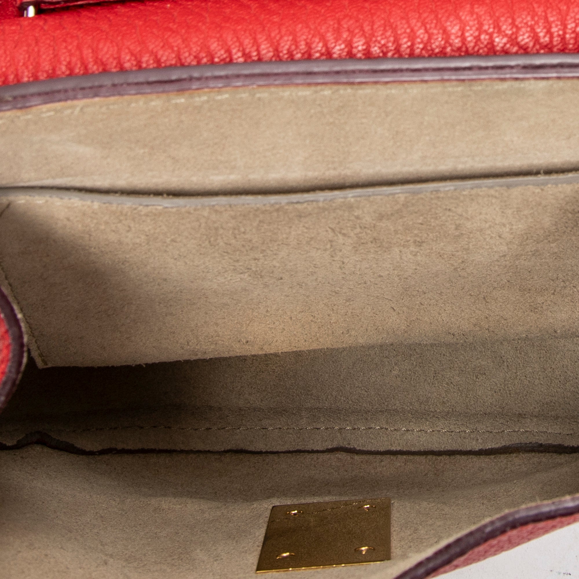 Shoulder Bag Mini Drew Red Goatskin Leather
