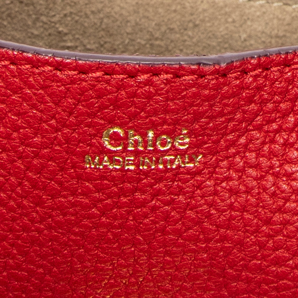 Shoulder Bag Mini Drew Red Goatskin Leather