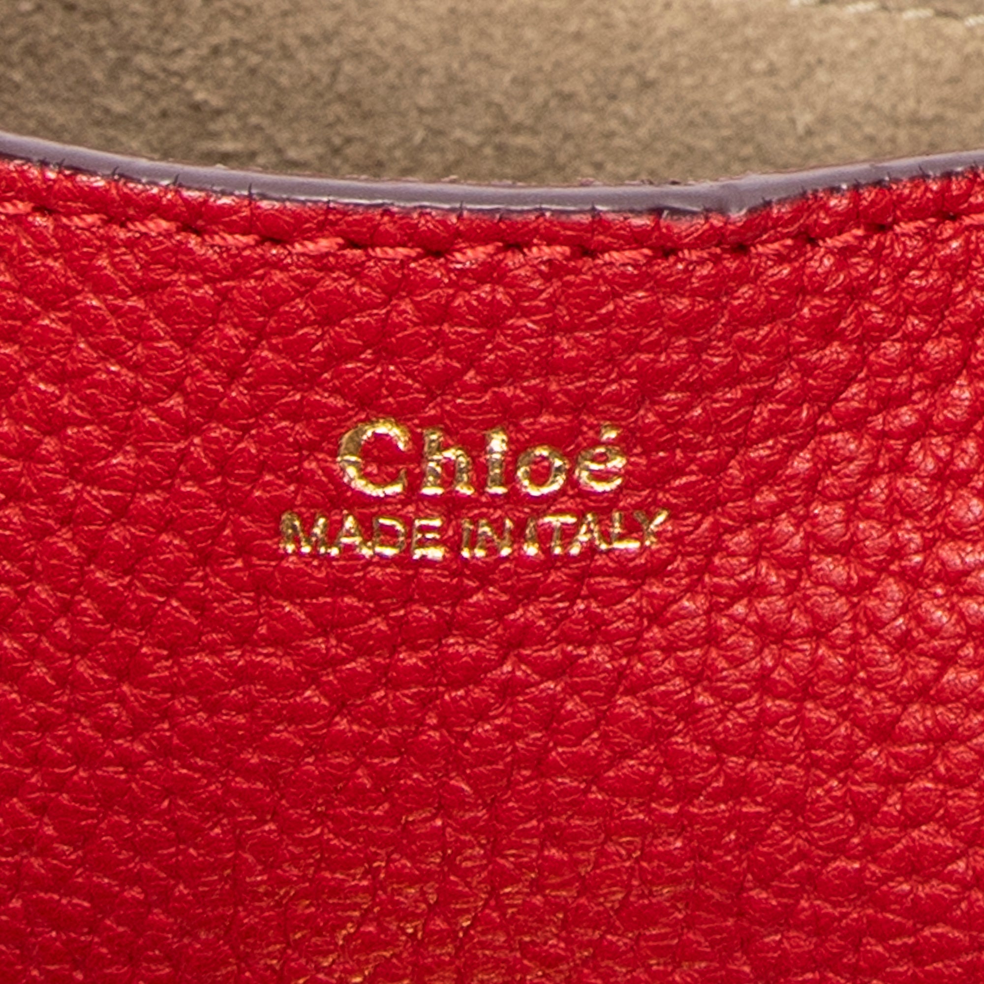 Shoulder Bag Mini Drew Red Goatskin Leather