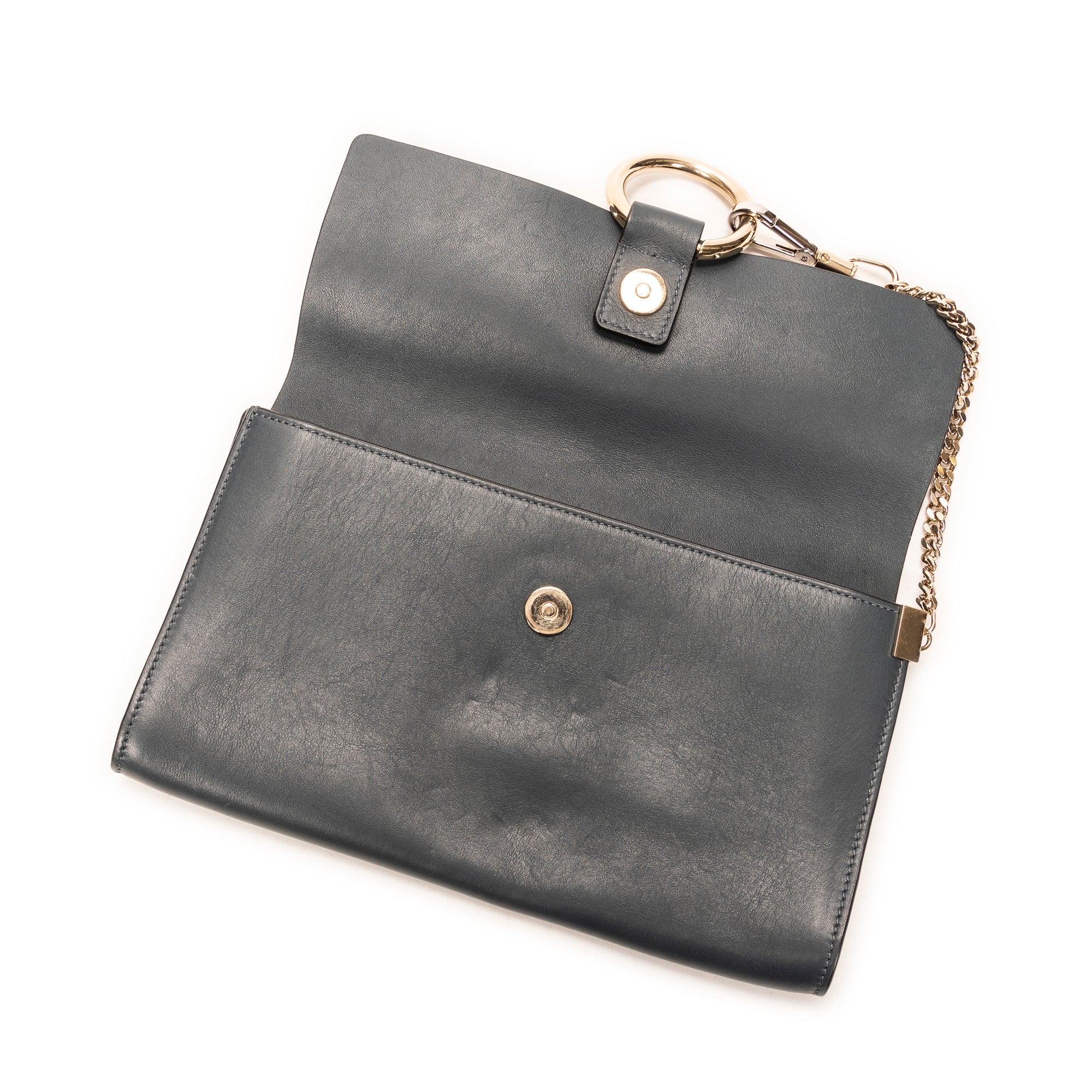 Clutch Faye Clutch Blue Calfskin Leather