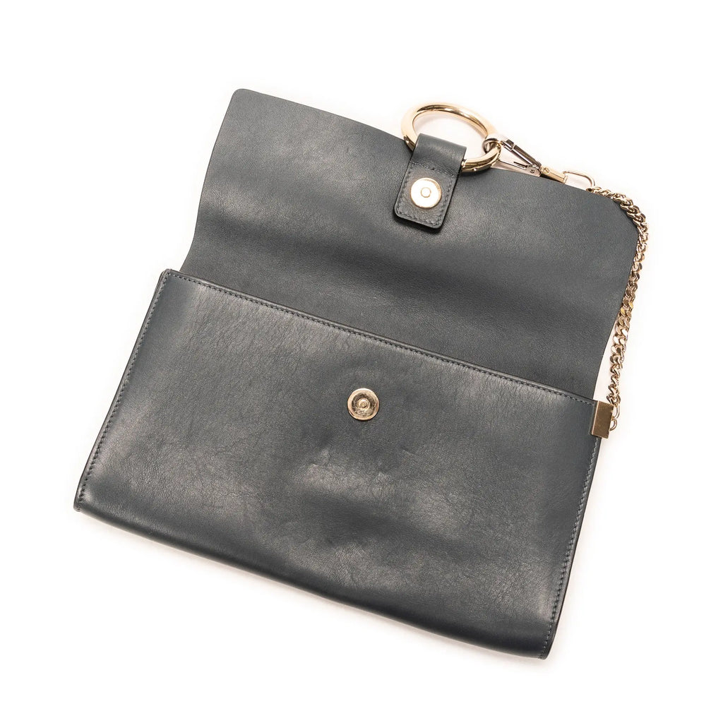 Pochette Faye Pochette cuir de veau bleu