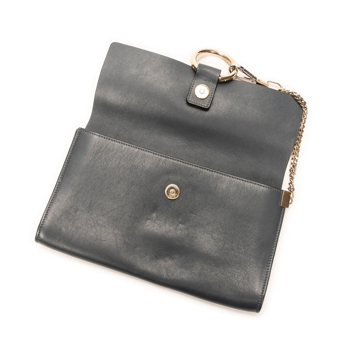 Pochette Faye Pochette cuir de veau bleu