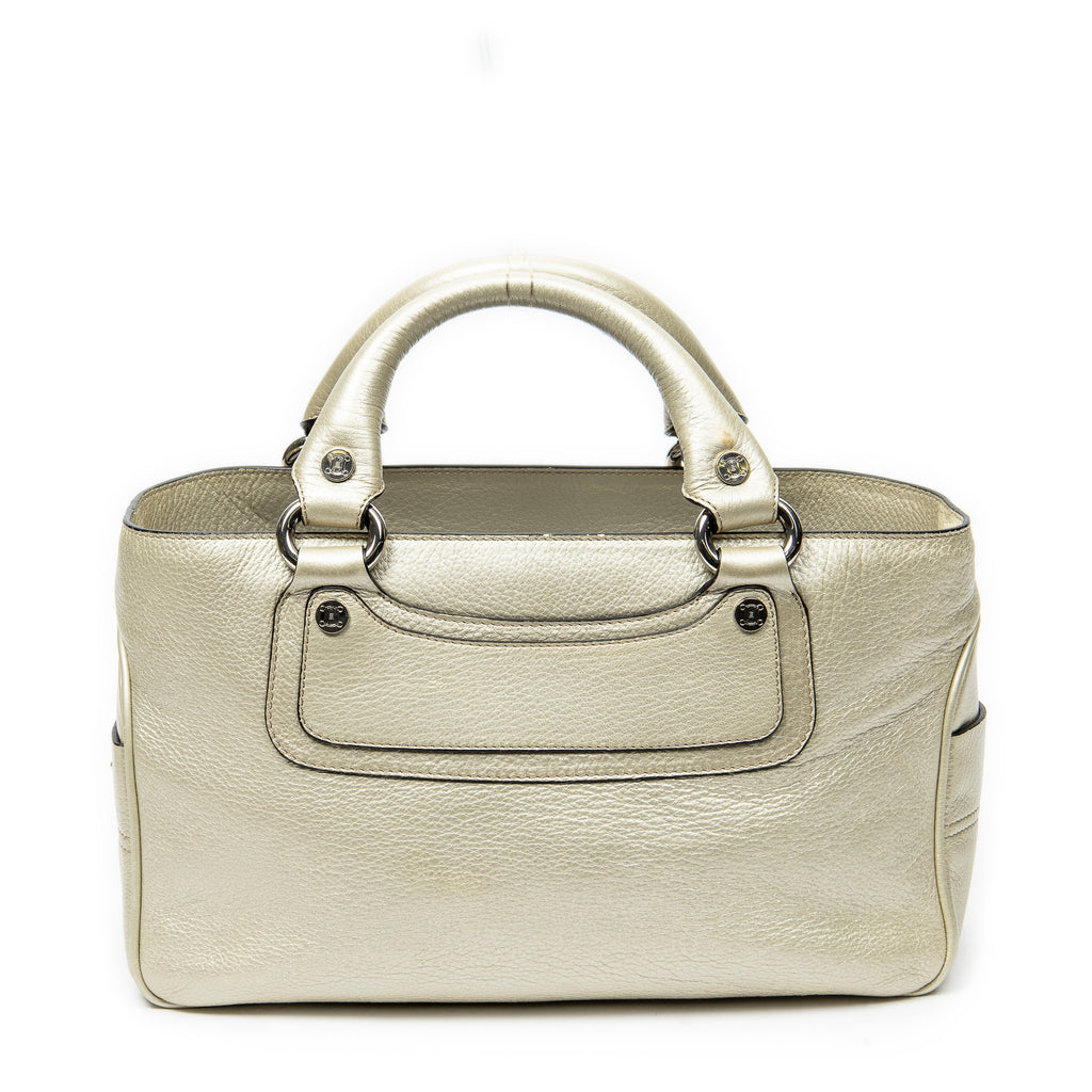 Handbag Boogie Bag Light Gold Grained Calfskin Leather