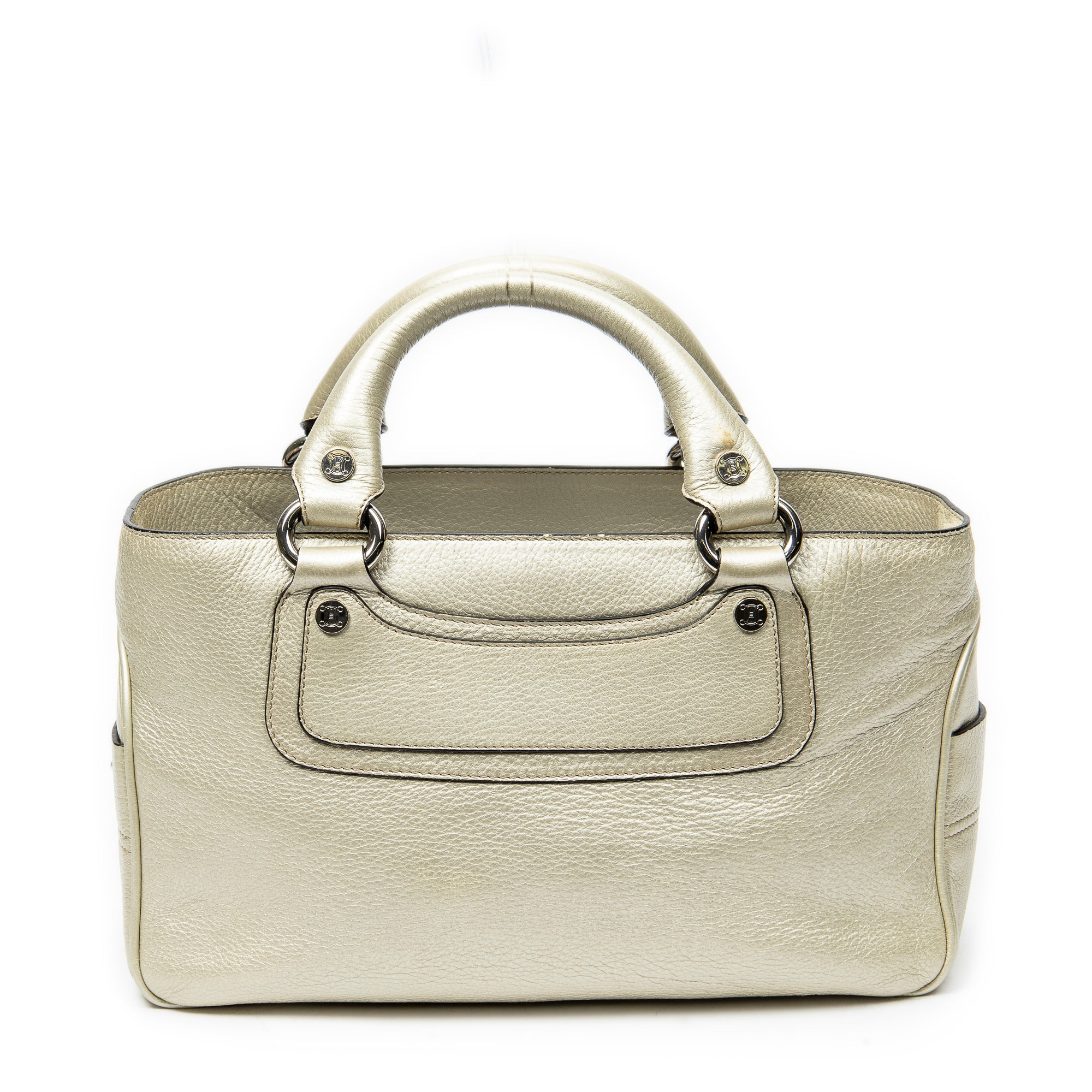 Handbag Boogie Bag Light Gold Grained Calfskin Leather