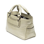 Handbag Boogie Bag Light Gold Grained Calfskin Leather