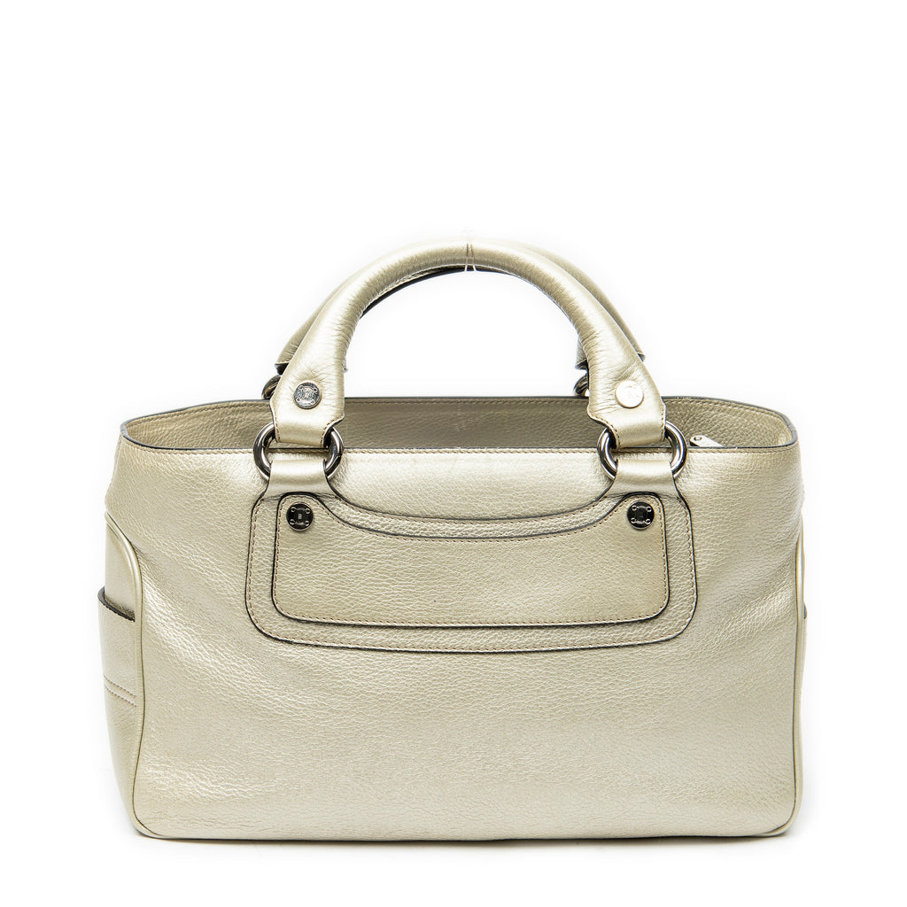 Handbag Boogie Bag Light Gold Grained Calfskin Leather