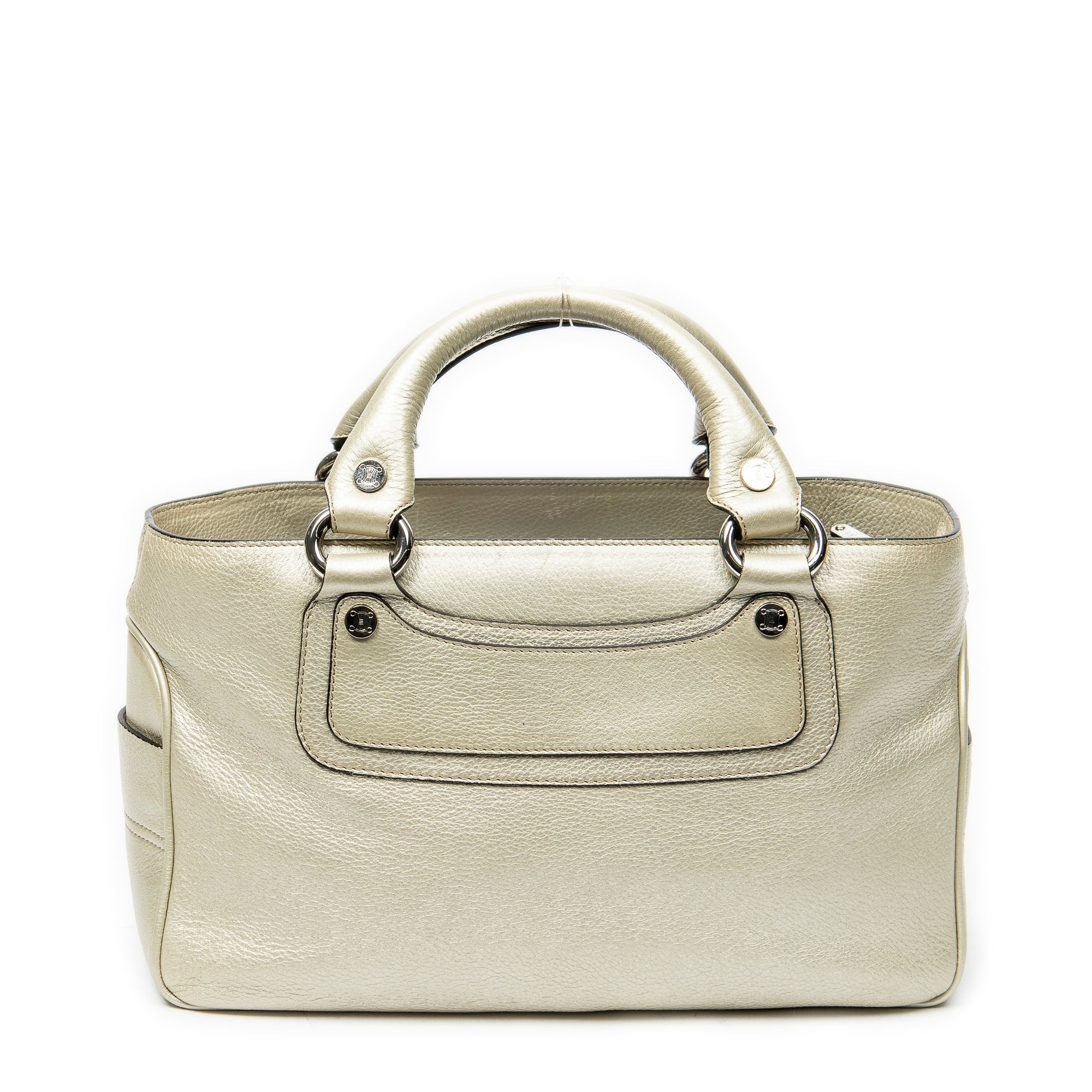 Handbag Boogie Bag Light Gold Grained Calfskin Leather