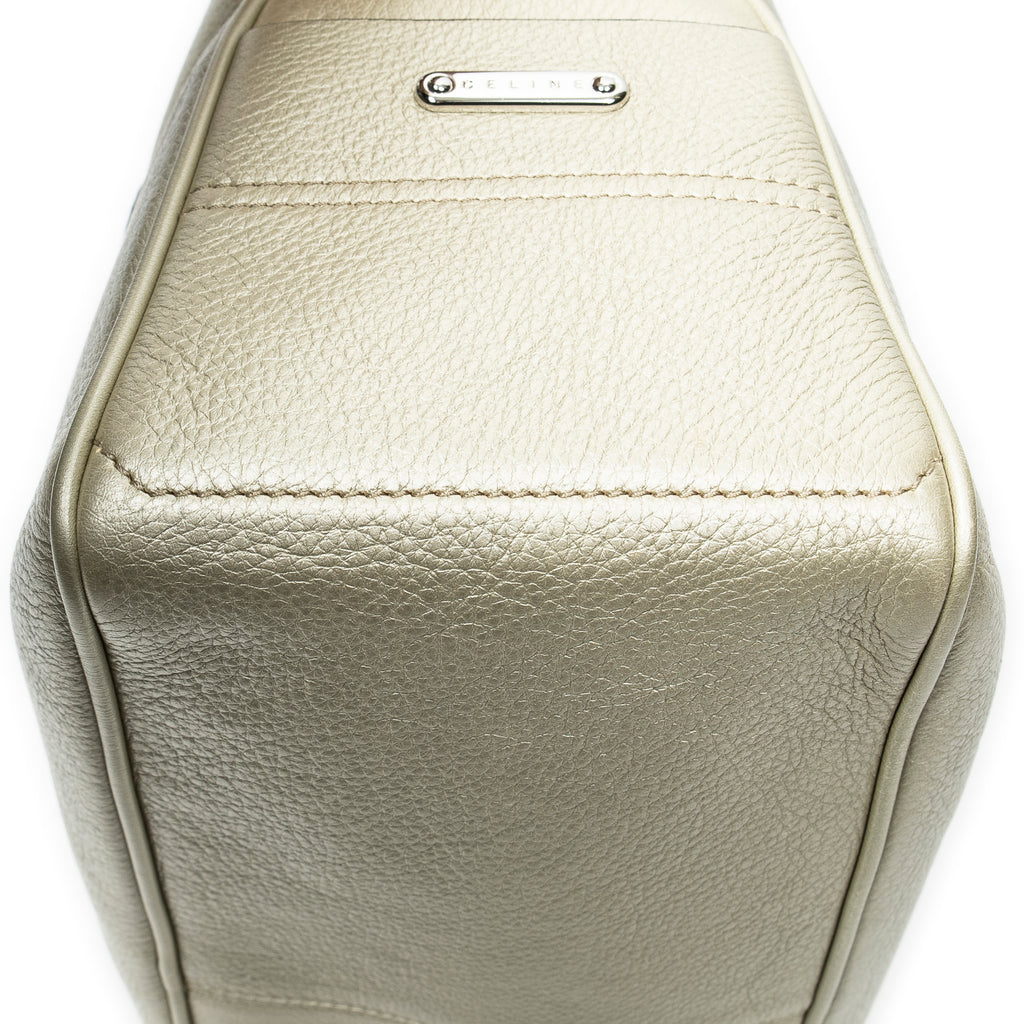 Handbag Boogie Bag Light Gold Grained Calfskin Leather