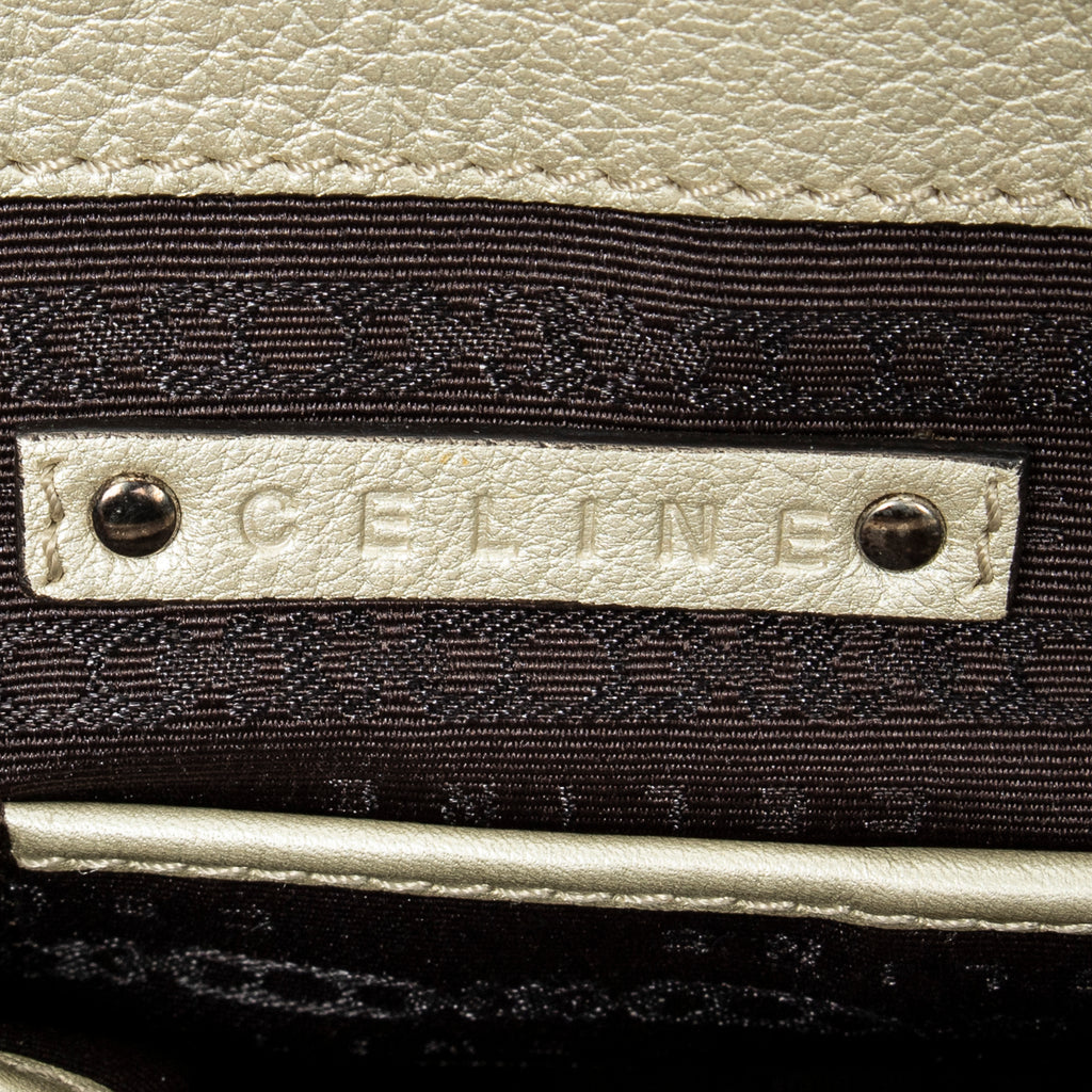 Handbag Boogie Bag Light Gold Grained Calfskin Leather