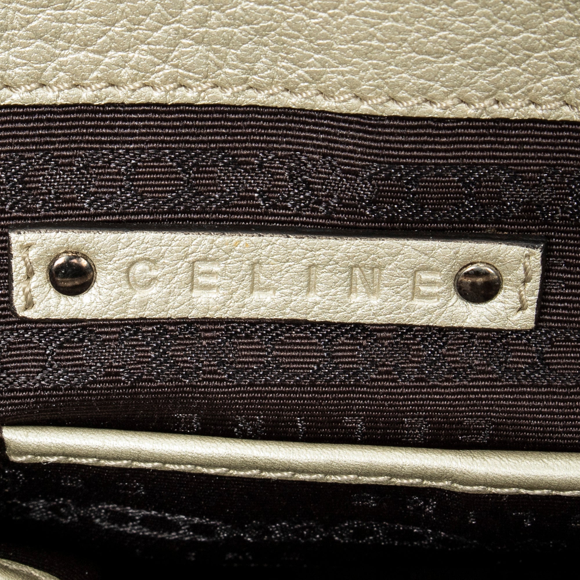 Handbag Boogie Bag Light Gold Grained Calfskin Leather