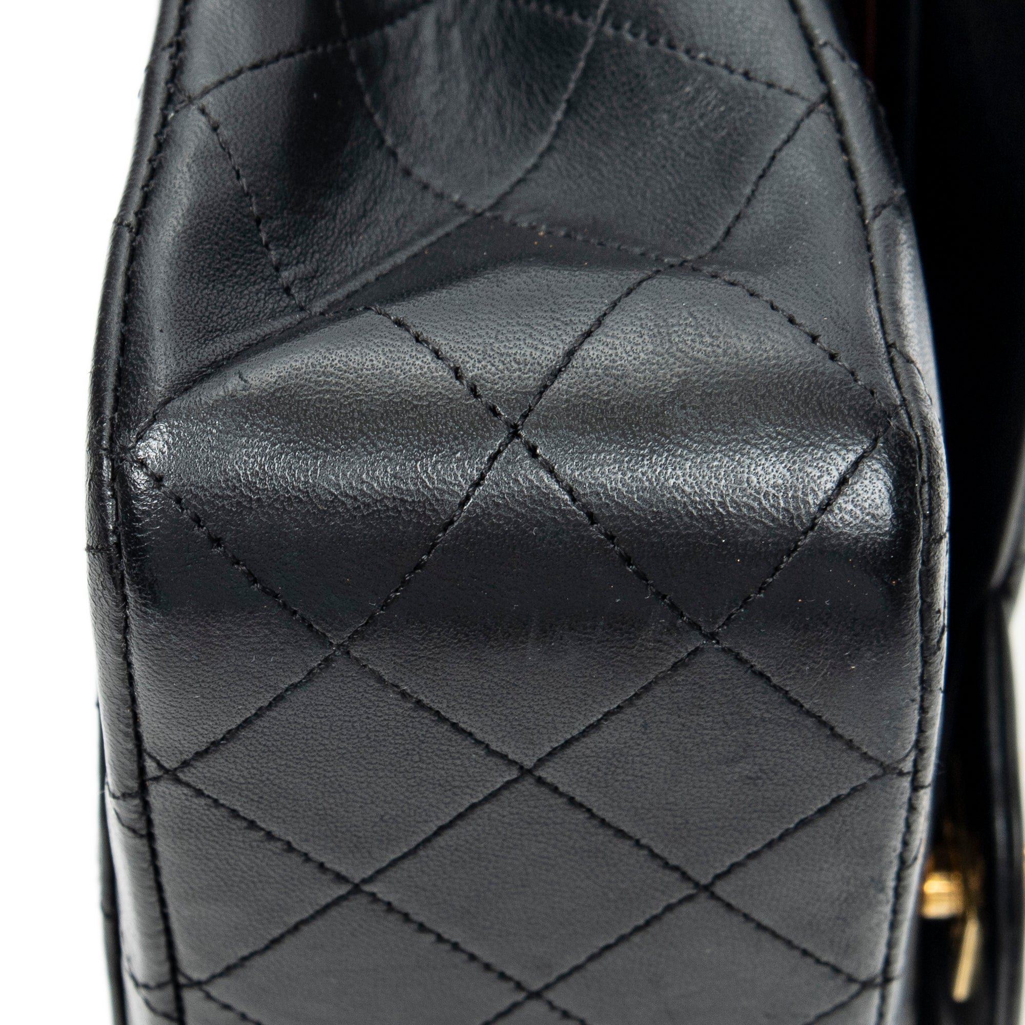 Bolso de Hombro Clásico Doble Solapa 26 Piel de Becerro Negra