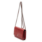 Shoulder Bag Timeless Wallet on Chain Red Chevron Caviar Leather