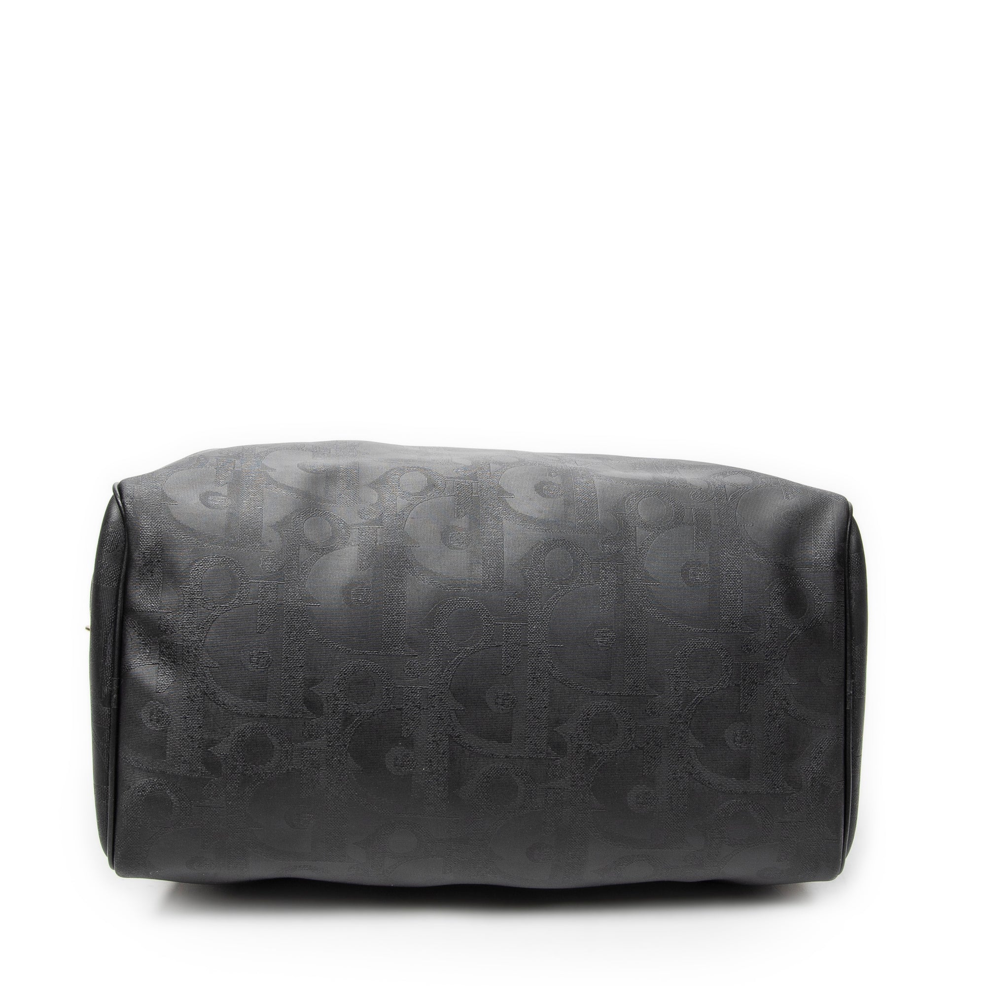Travel Bag Vintage Medium Travel Boston Black Diorissimo Coated Canvas