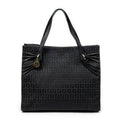 Shoulder Bag Triple Strand Tote Black Zucchino Canvas