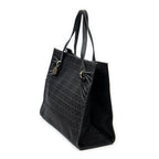 Shoulder Bag Triple Strand Tote Black Zucchino Canvas