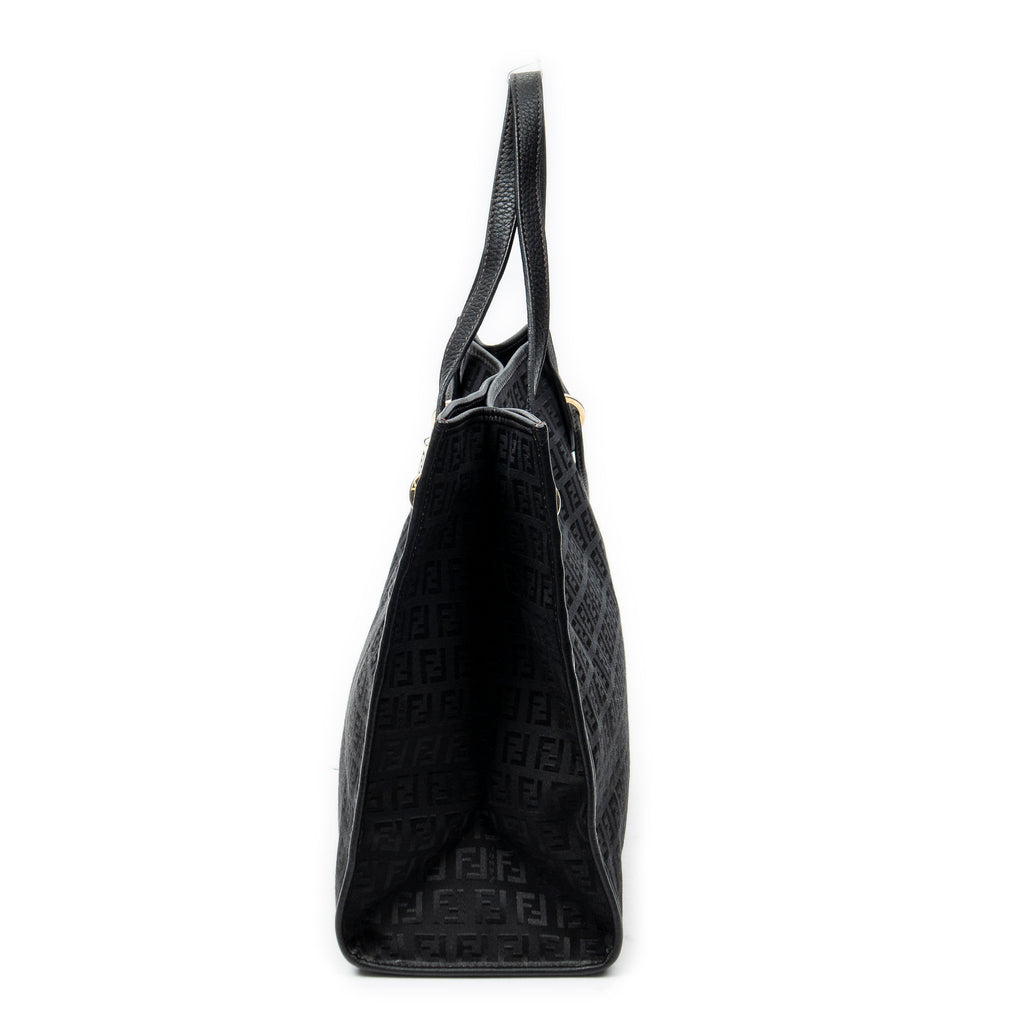 Shoulder Bag Triple Strand Tote Black Zucchino Canvas