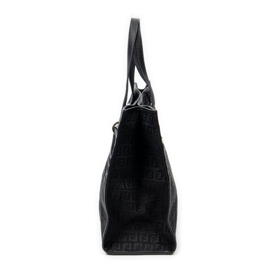 Shoulder Bag Triple Strand Tote Black Zucchino Canvas