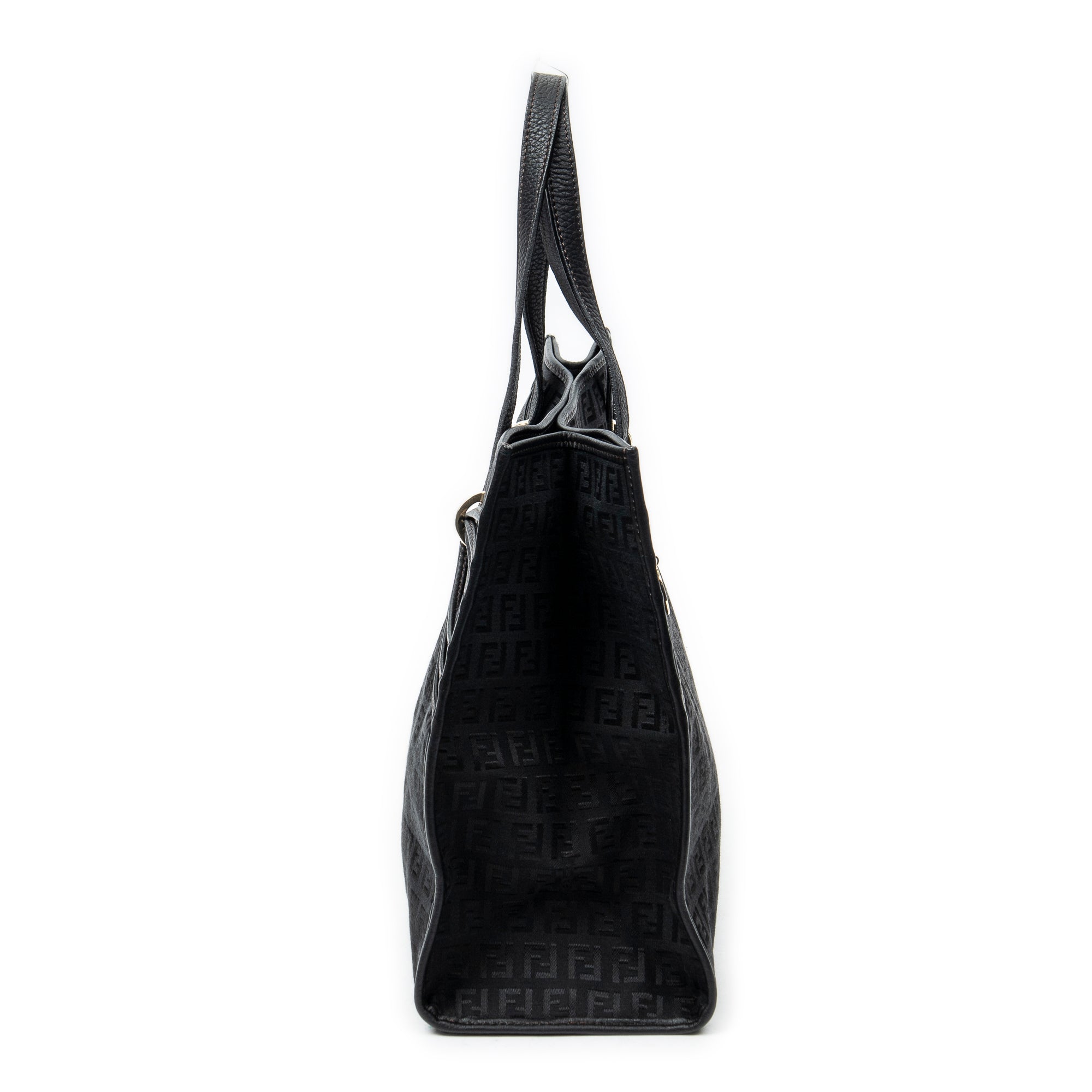 Shoulder Bag Triple Strand Tote Black Zucchino Canvas