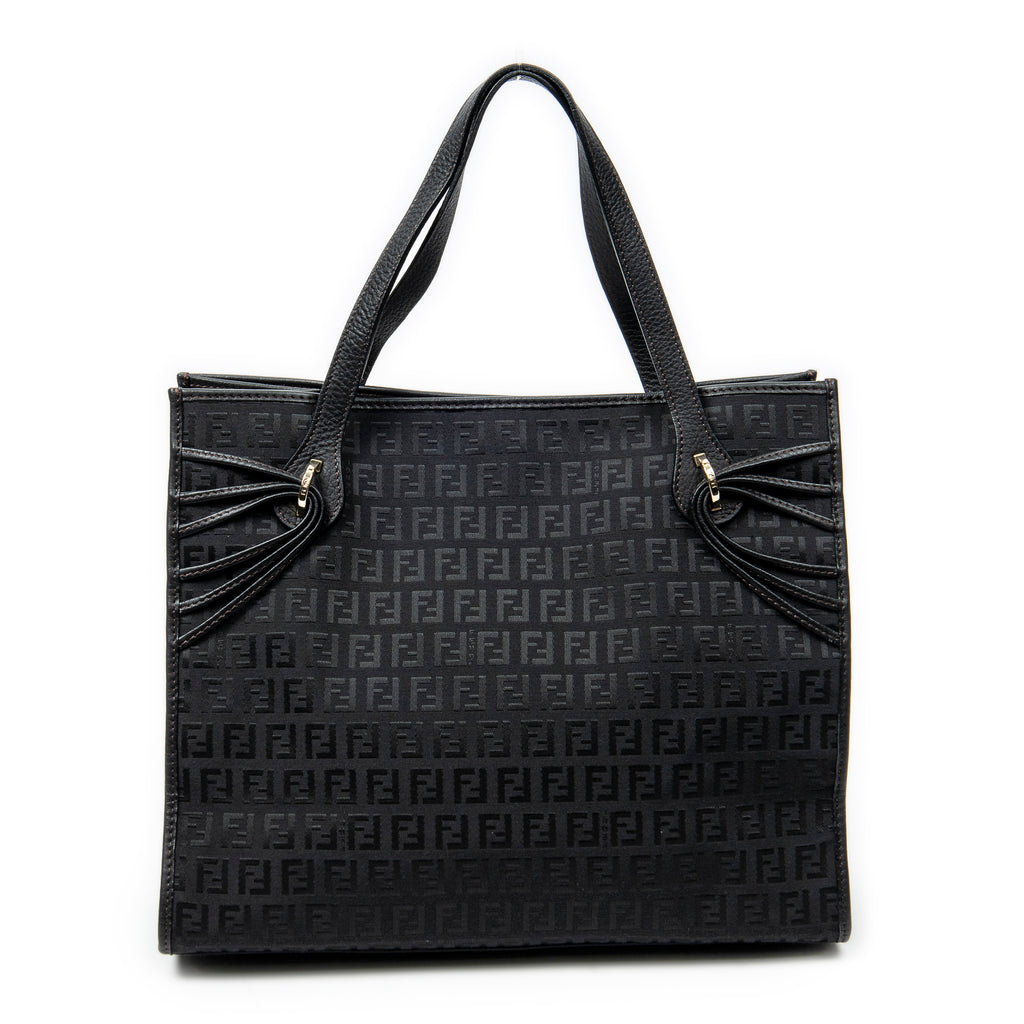 Shoulder Bag Triple Strand Tote Black Zucchino Canvas