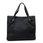 Shoulder Bag Triple Strand Tote Black Zucchino Canvas