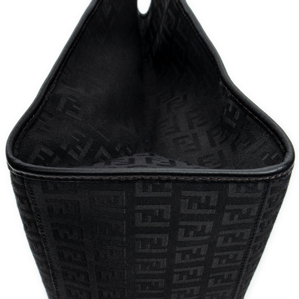 Shoulder Bag Triple Strand Tote Black Zucchino Canvas